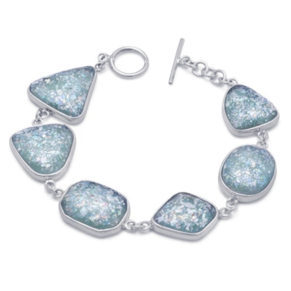 ROMAN GLASS TOGGLE BRACELET